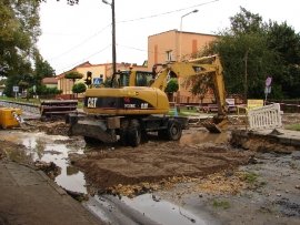 Utrudnienia na skrzyzowaniu ulic Szkolnej z Szarych Szeregów