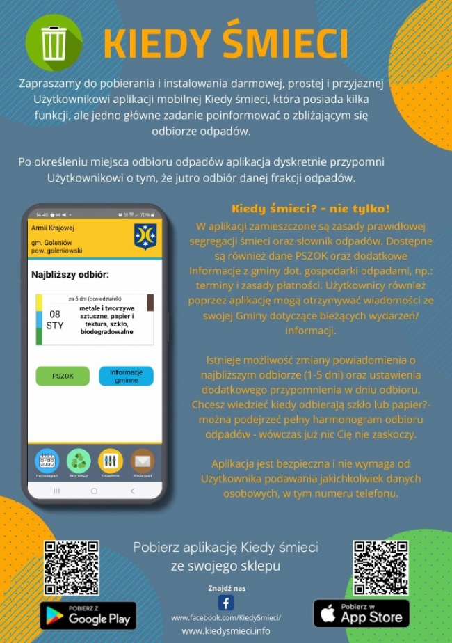 Nowa aplikacja informująca o terminach odbioru odpadów już działa!