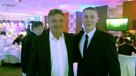 Na zdjęciu: Krystian Zalewski, aktualny wicemistrz Europy i legenda polskich przeszkód, wicemistrz Europy i Świata - Bogusław Mamiński, podczas Tamex Gala 2014.