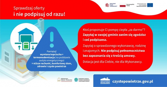 Ostrzeżenie dla wnioskodawców i beneficjentów Programu &quot;Czyste Powietrze&quot;